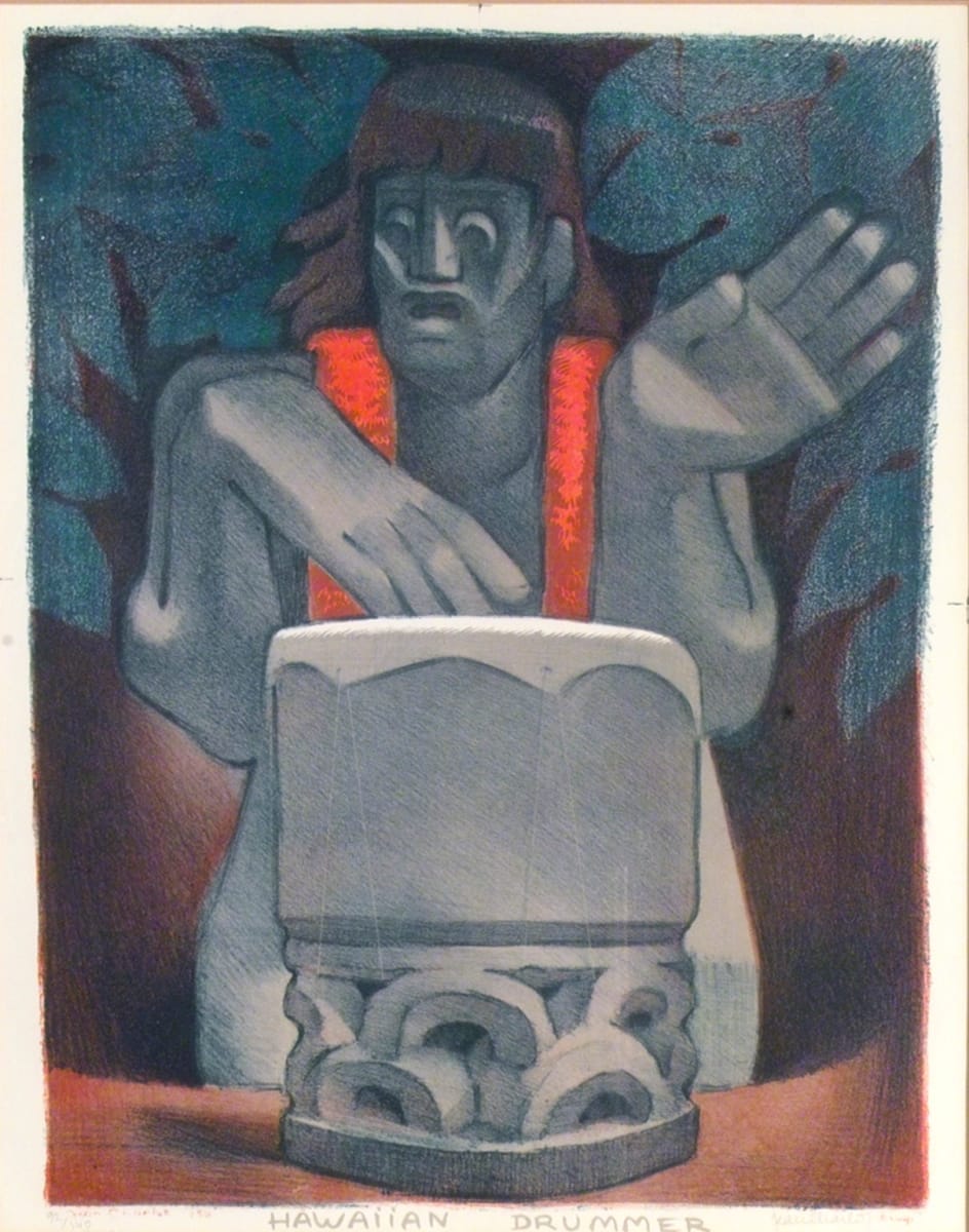 Hawaiian Drummer by Jean Charlot 