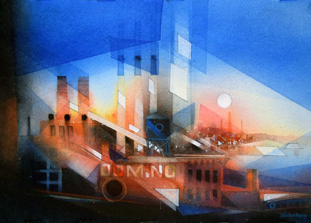Mystic River Chimneys by Donald Stoltenberg, Image 1.