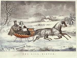 The Road in Winter by Currier & Ives 