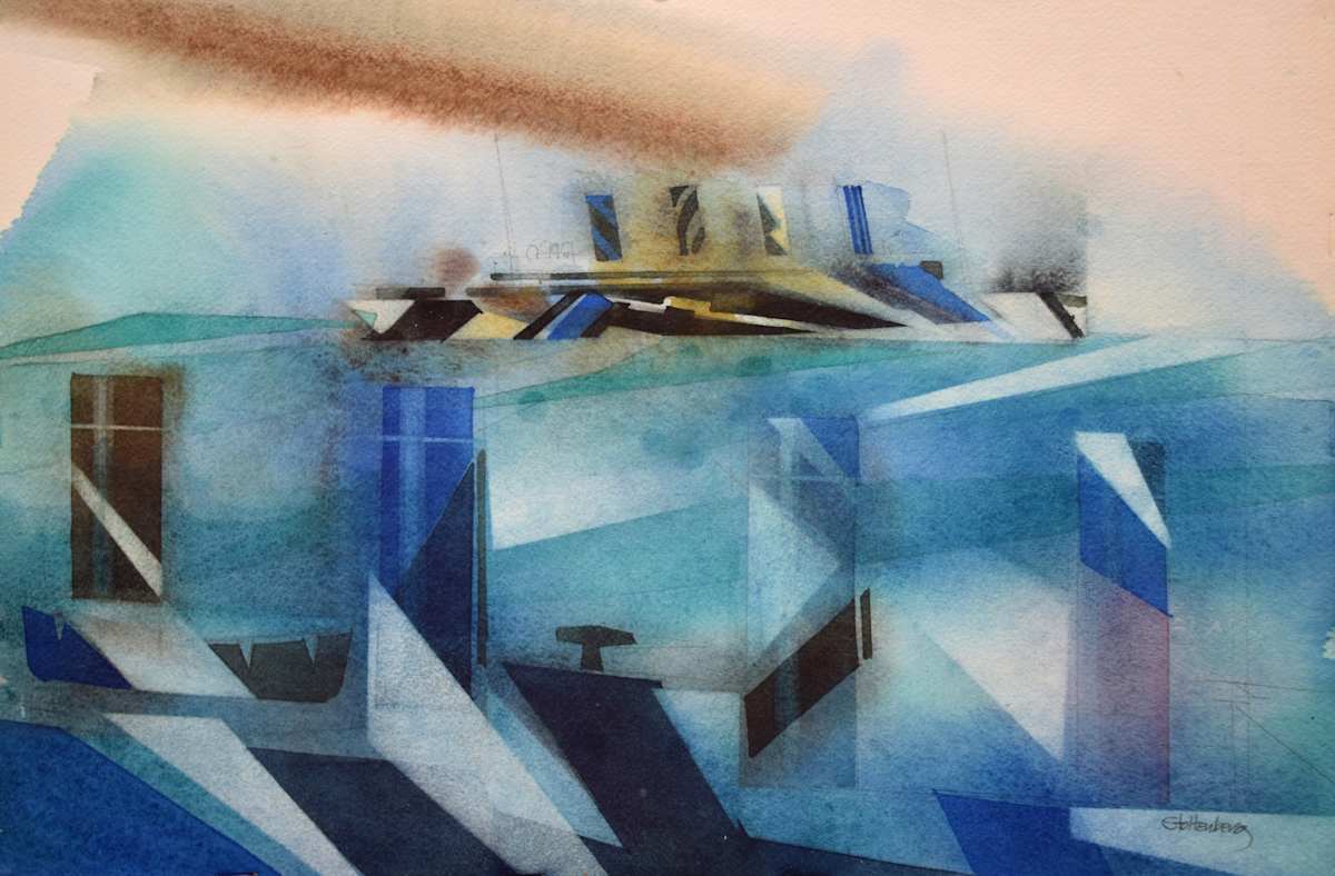 Study in Dazzle Painted Ships by Donald Stoltenberg, Image 3.