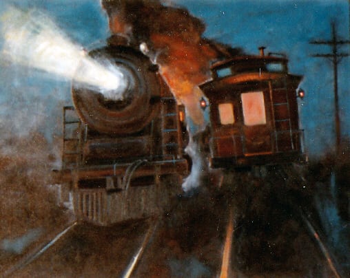 Eastbound, Westbound Trains by Joseph R. Corish 