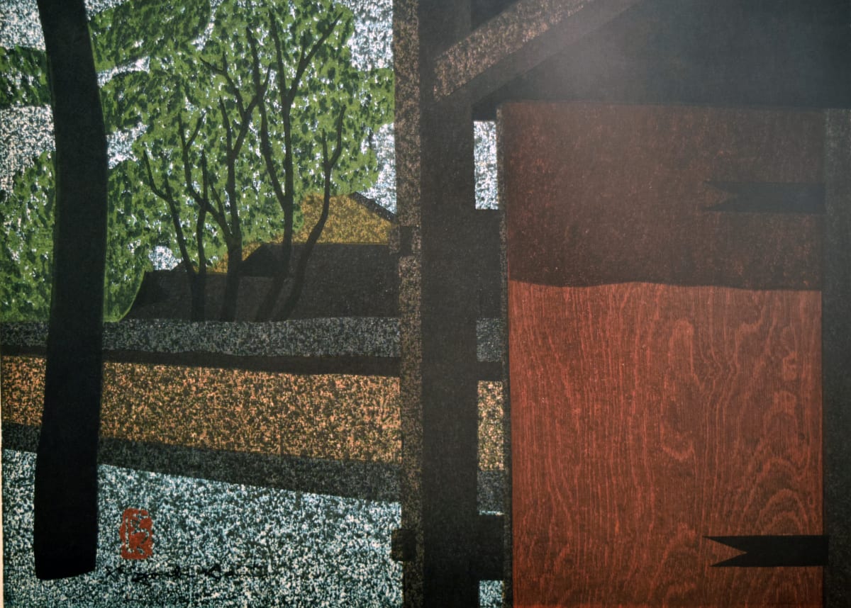 Gate in Byodo-In, Uji by Kiyoshi Saito  Image: Gate in Byodo -In, Uji by Kiyoshi Saito