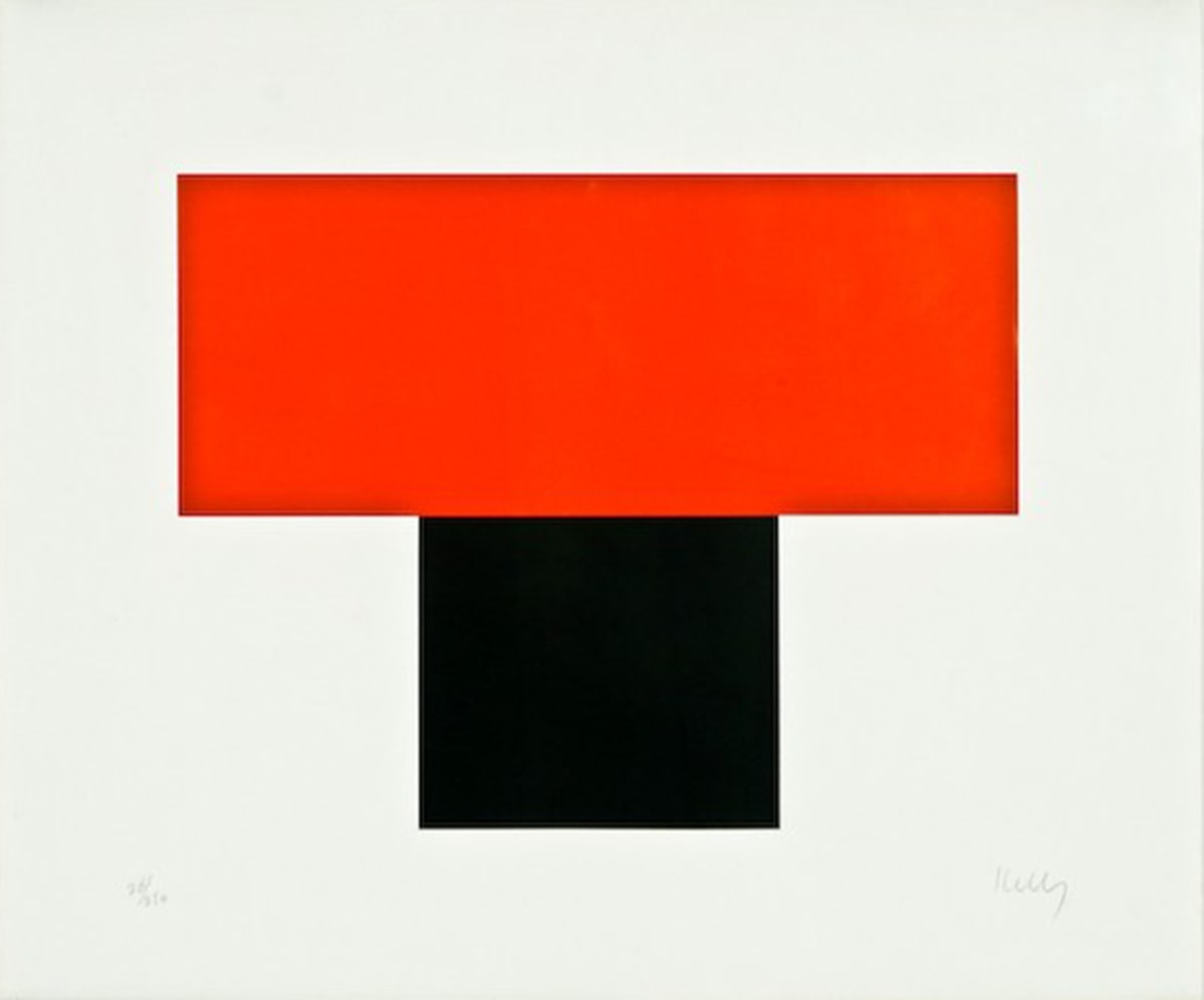 Red-Orange over Black by Ellsworth Kelly, Image 1.