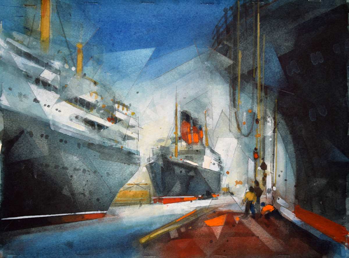 Untitled (Ocean Liners) by Donald Stoltenberg, Image 1.