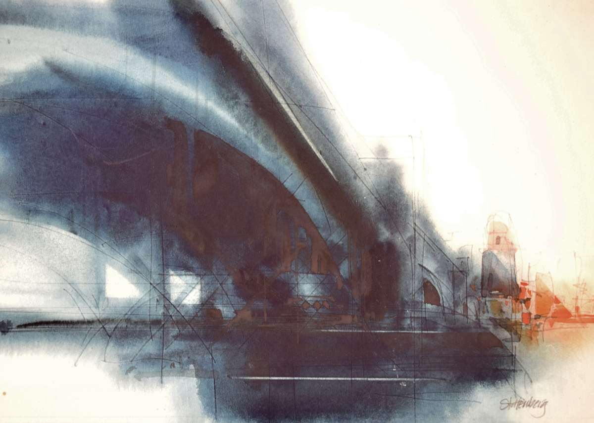 Longfellow Bridge Study by Donald Stoltenberg, Image 3.