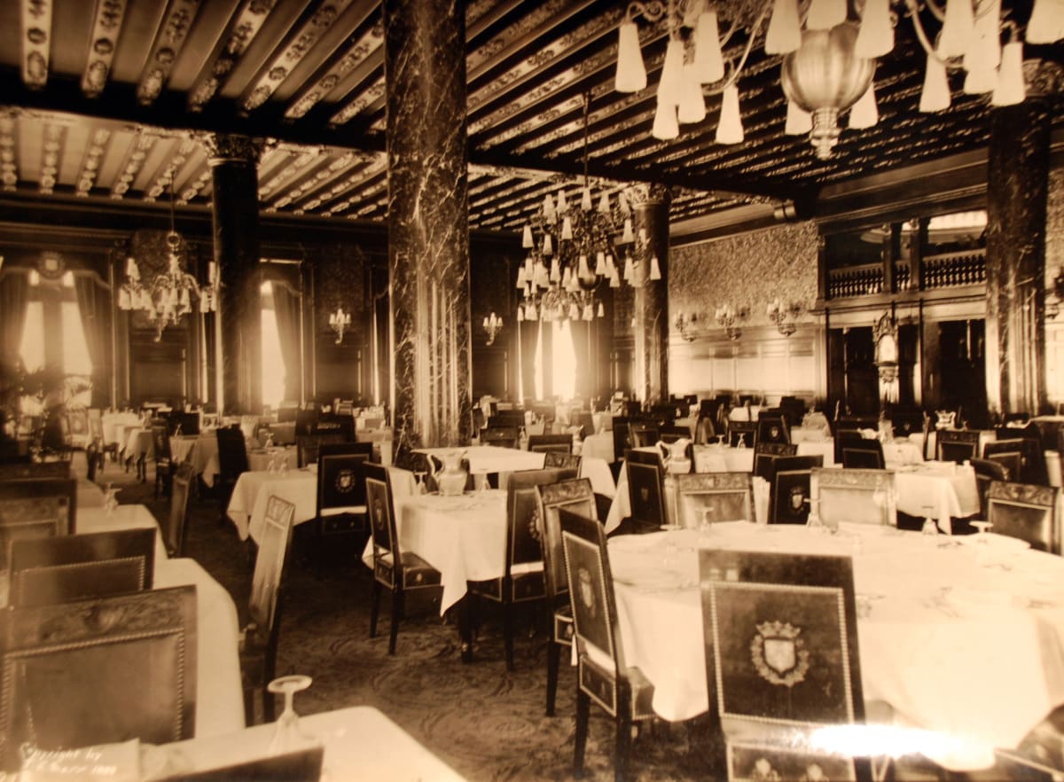 Hotel Touraine Dining Room by T.E. Marr 
