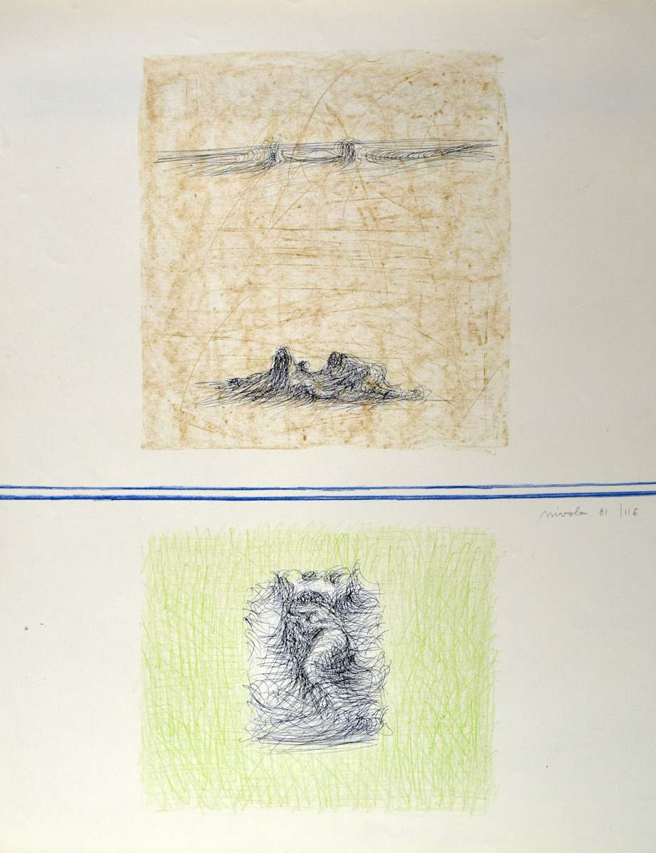 Landscape and Figures by Constantino Nivola, Image 1.