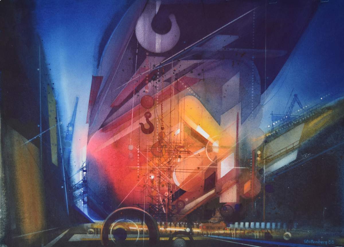 Dockyard Nocturne by Donald Stoltenberg, Image 3.