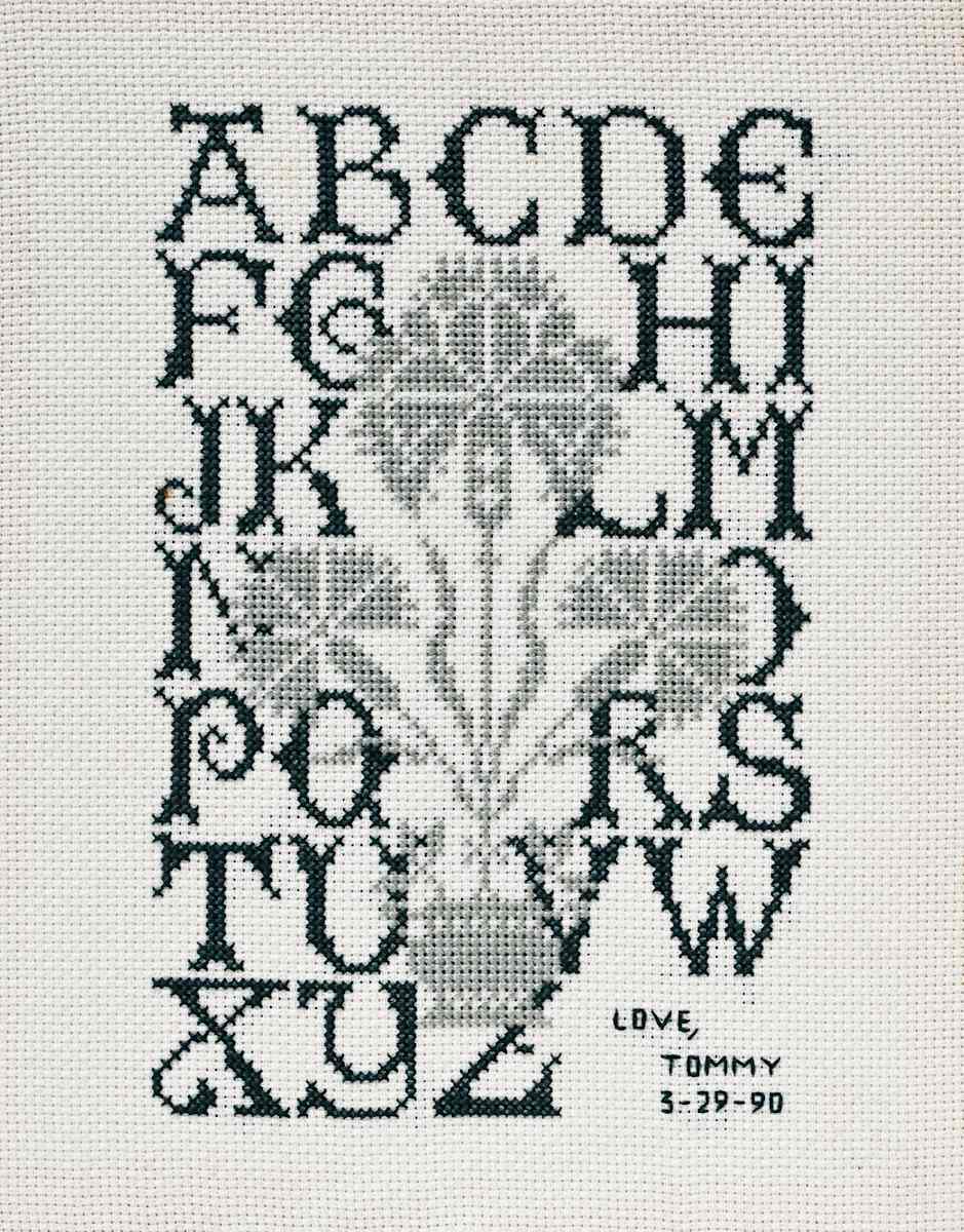 Sampler with Cornflower motif by Tommy, Image 2.