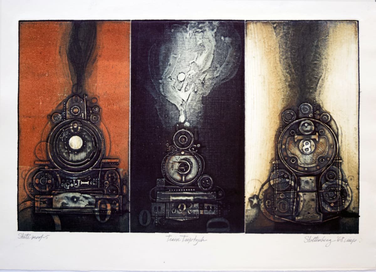 Train Triptych (12) by Donald Stoltenberg  Image: Train Triptych by Donald Stoltenberg