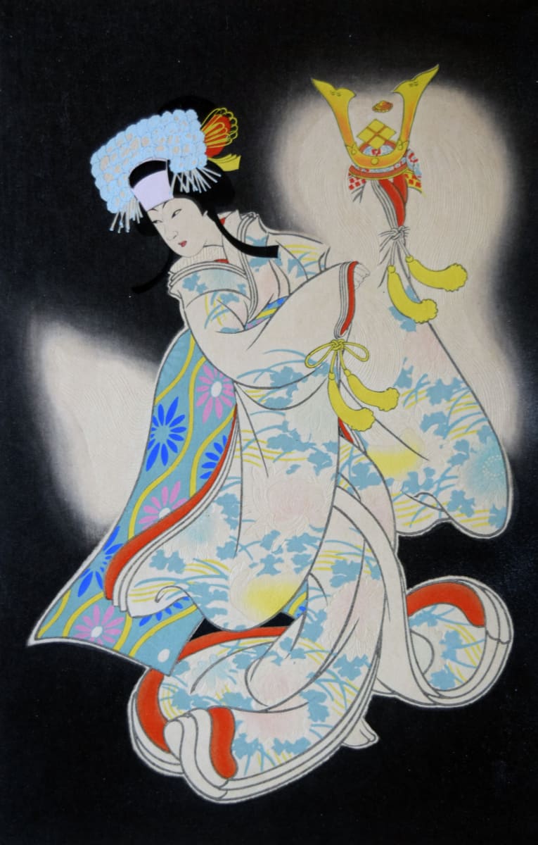 Noh Actors (2 pcs.) by Sadanobu Hasegawa 