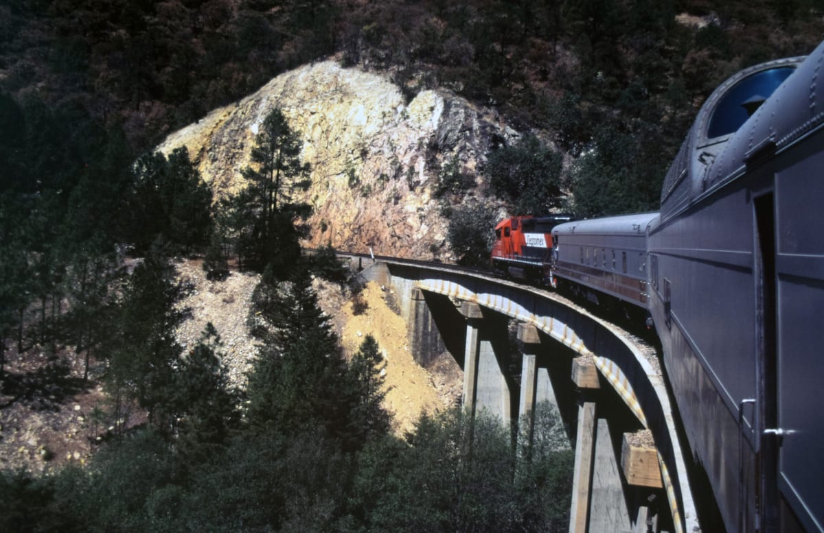 The Sierra Madre Express on the Route of the Chihuahua Pacific RR by Robert Ward 