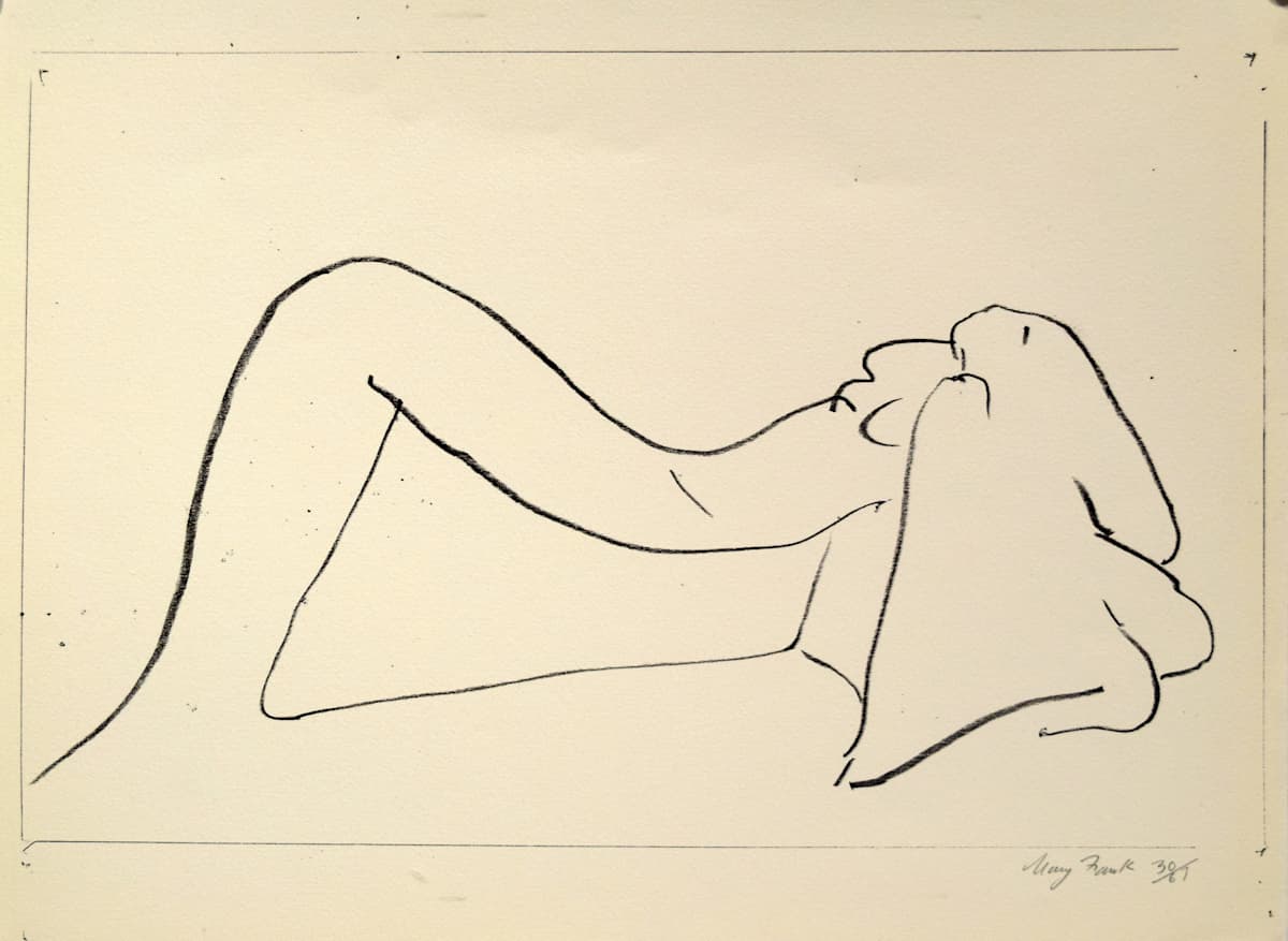 Reclining Nude by Mary Frank, Image 1.