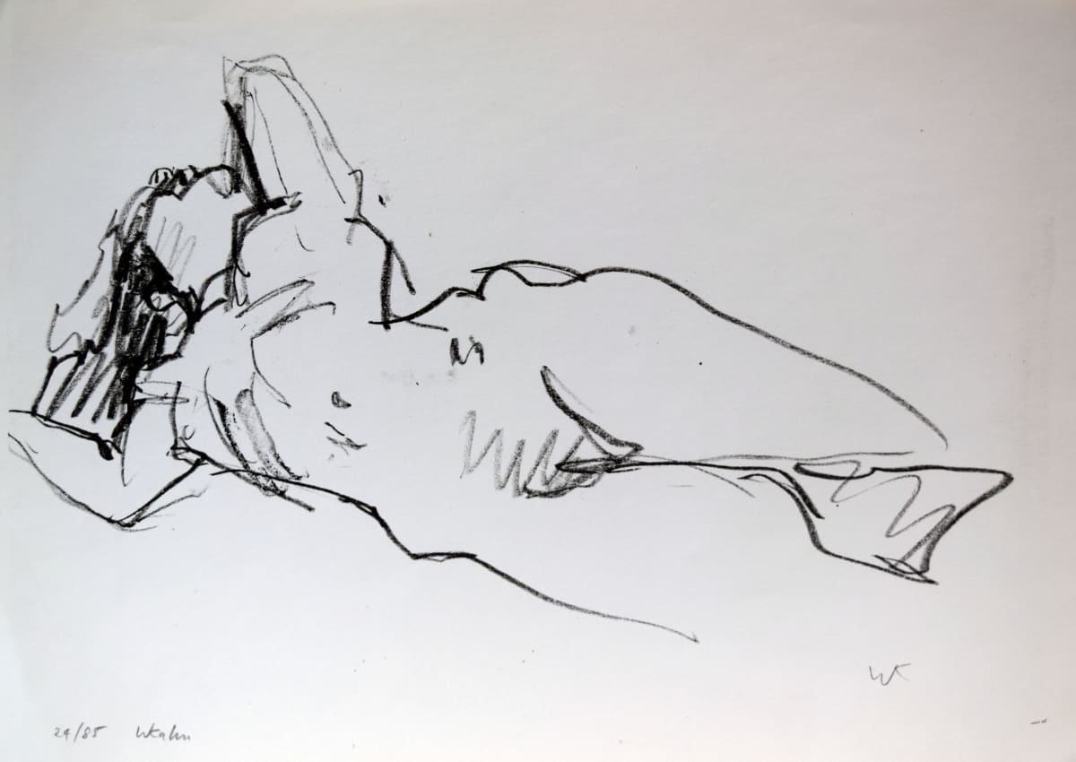 Nude Head Thrown Back by Wolf Kahn 