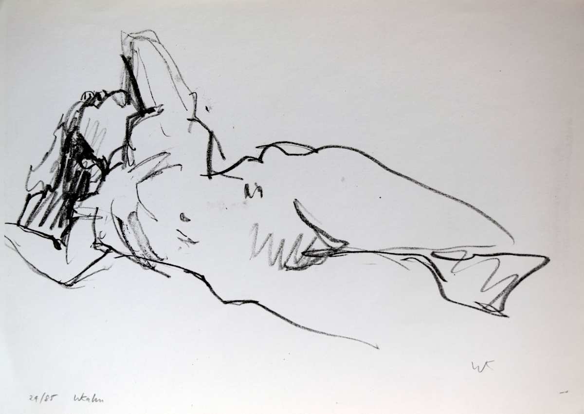 Nude Head Thrown Back by Wolf Kahn, Image 1.