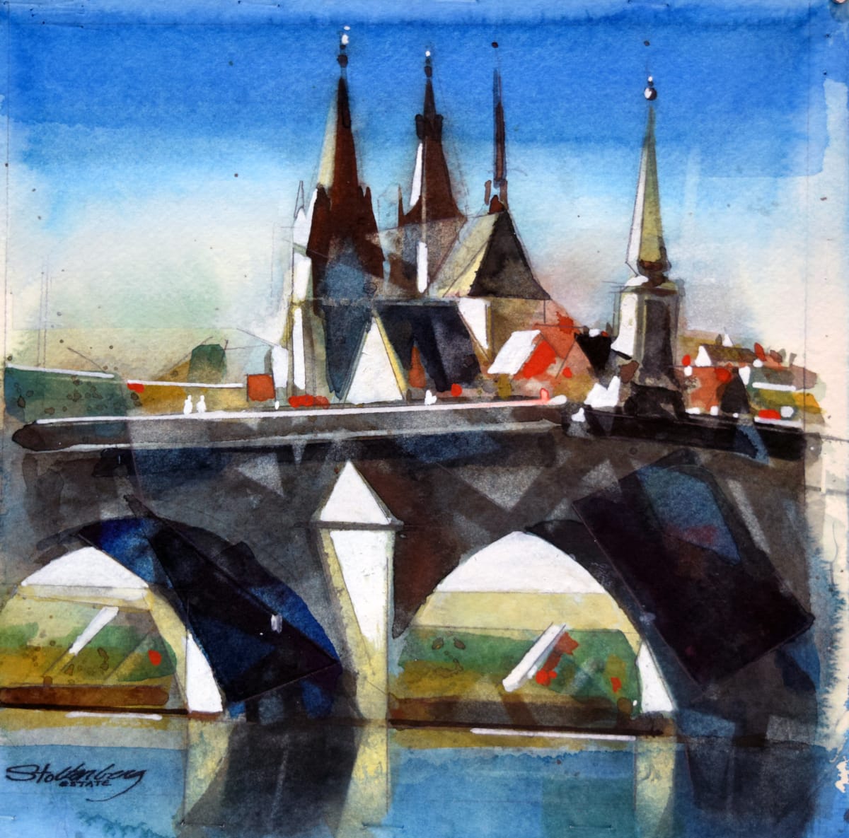 Bridge over the Loire River by Donald Stoltenberg  Image: Bridge Over the Loire river by Donald Stoltenberg
