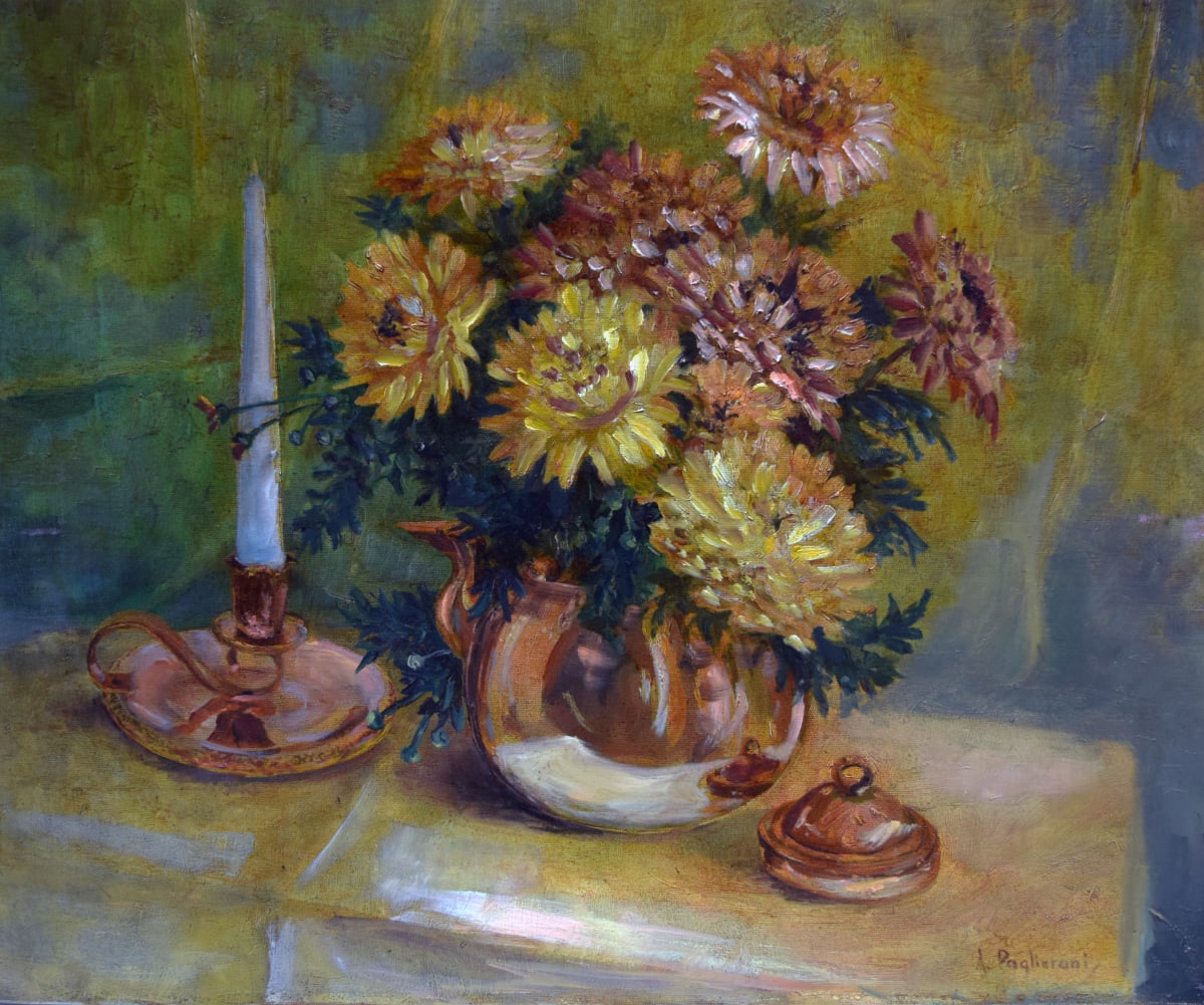 Flowers and Vase by A. Paqlierani 