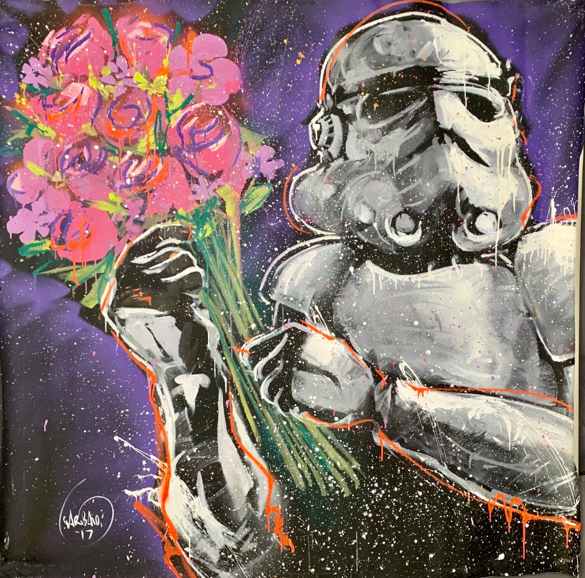 Storm Trooper Flowers Left by David Garibaldi 