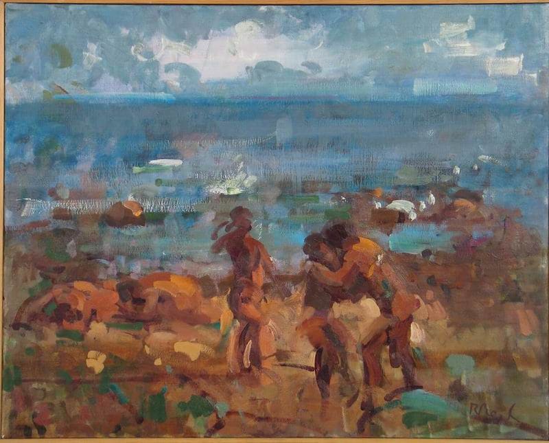 Beach Landscape with Horses, Image 1.