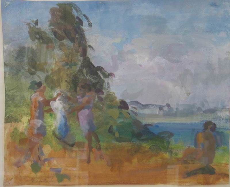 Untitled landscape w/figures, Image 1.