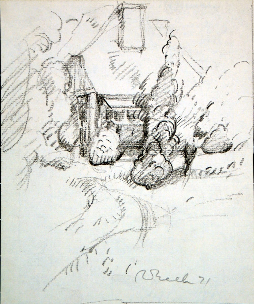 Portfolio #1954, Yaddo, Orpheus studies [1970-1974] Pencil sketches 