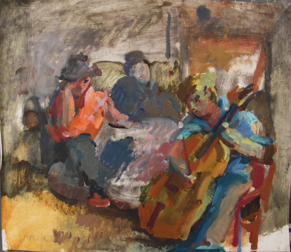 Portfolio #1991 Orpheus and Tempest oil sketches [1972-1974] by Rosemarie Beck (Rosemarie Beck Foundation)  Image: #1991.29, 1974, oil on paper, 14x17"