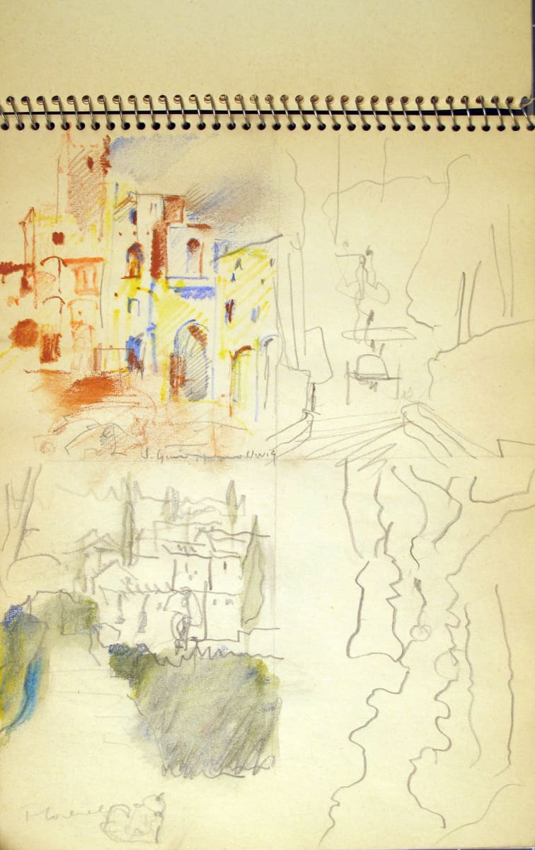 Sketchbook #2001 [Fall 1960] Italy (Florence, Assisi, Peruggia, Rome) 9.5x7"  Image: #2001.07, Florence Nov 19
