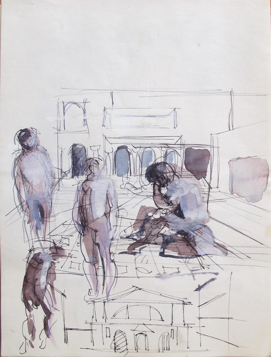 Portfolio #2042 Drawings [1987-1989]  Image: #2042.44, ink and wash on paper, 9x12"
