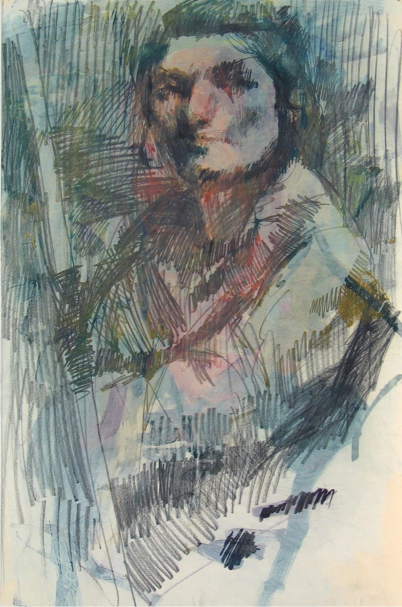 Portfolio #38 Drawings [1955-1956] charcoal, pastel, ink on newsprint and tracing paper  Image: #38.009, gouache and graphite on paper, 21x13.75"