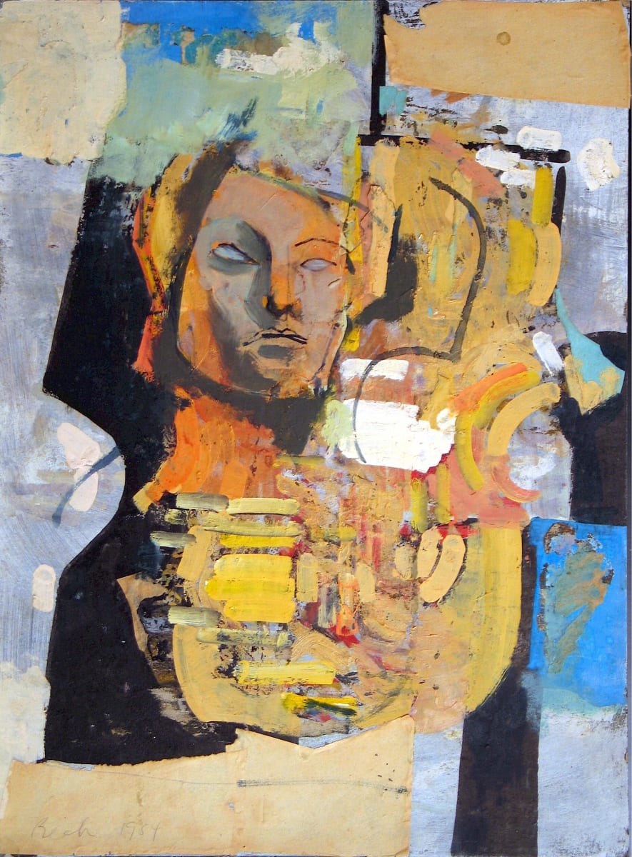 Portfolio #39 Collages [1951-1957]  Image: #39.11, collage on cardboard, 23.75x17.75"