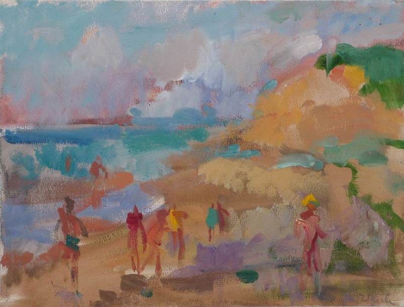 Study for the Tempest, beach scene, Image 1.