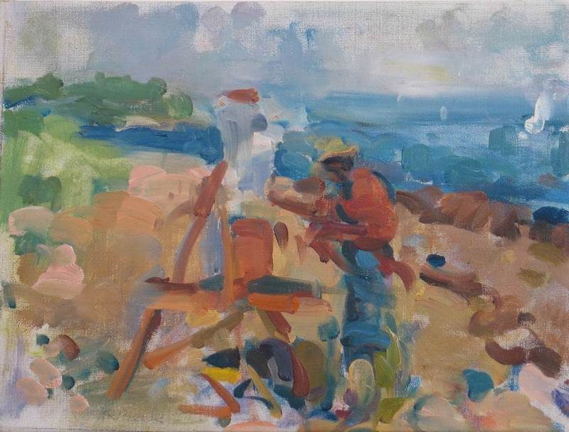 Painter in Landscape, Image 1.