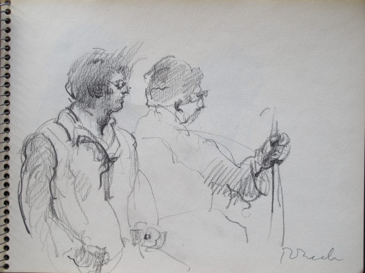 #2069 Sketchbook [1973] pencil, wash, oil, 6x8" 