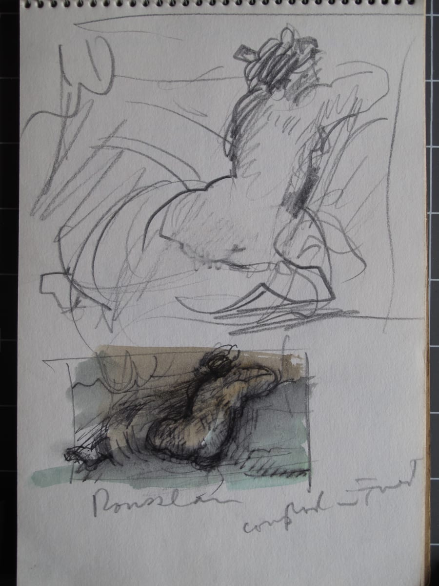 #2078 Sketchbook Orpheus [1970] ink, pencil, watercolor, 9x6" 