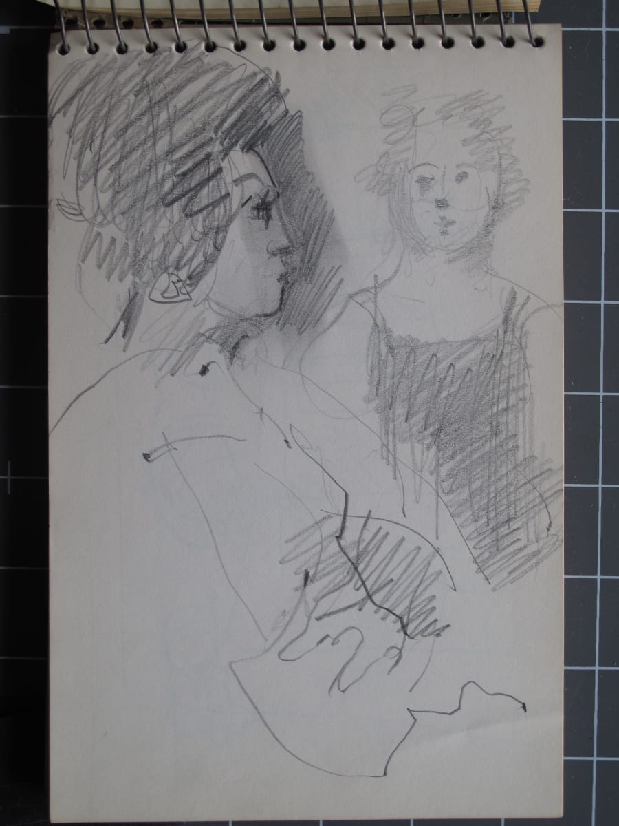 #2075 Sketchbook Yaddo [1961-1962] pencil and ink, 5.5x8" 