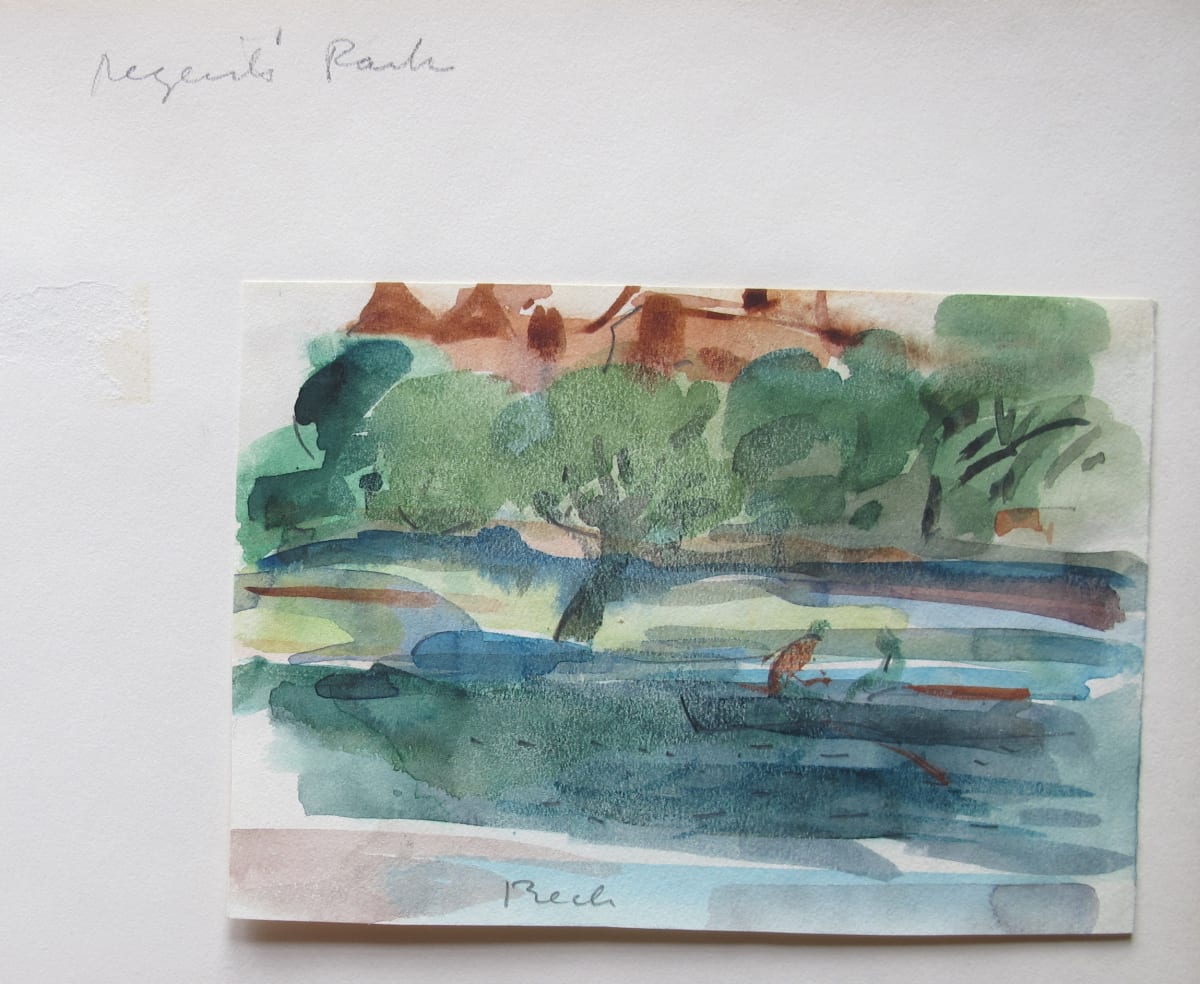 Travel Sketchbook #2049,  England [May-June 1971] Watercolor, pencil, ink  Image: Regents Park