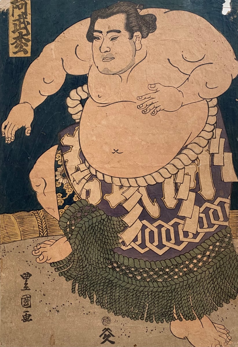 Sumo Wrestler by Artist Toyokuni III 