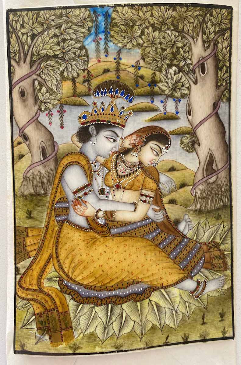 Untitled (Krishna and a lover in a forest) 