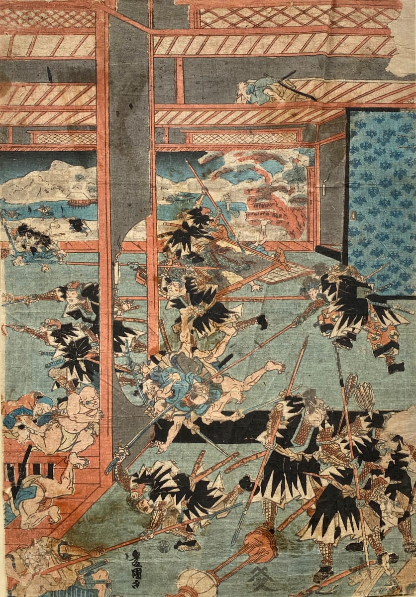 Battle Scene, Men with Skirts (skirts have Triangles) 