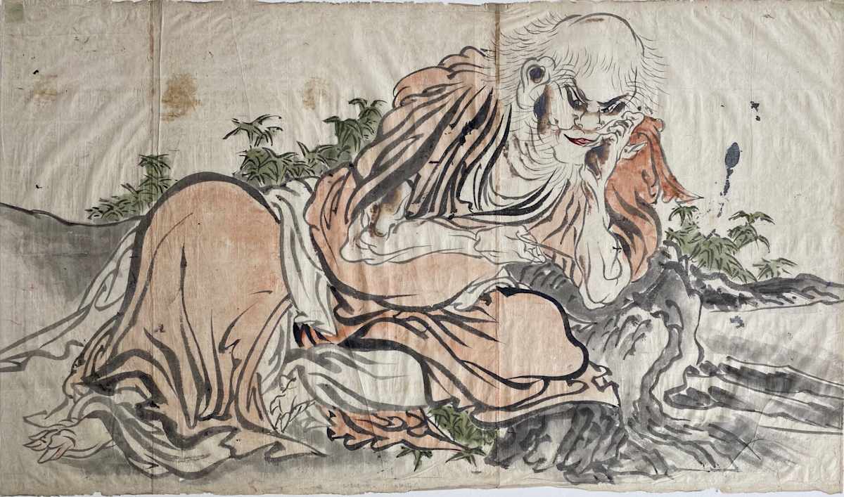 One bald old man sitting by Yamada Juro, Image 1.