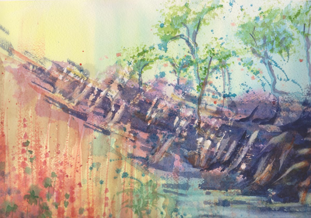 Rocky Bank by Marjorie  Cutting 