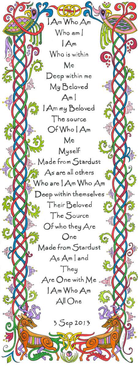 Bookmark by Marjorie  Cutting  Image: A poem was given to me in the middle of the night.