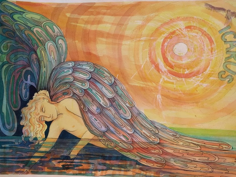 Icarus by Marjorie  Cutting  Image: Original Painting