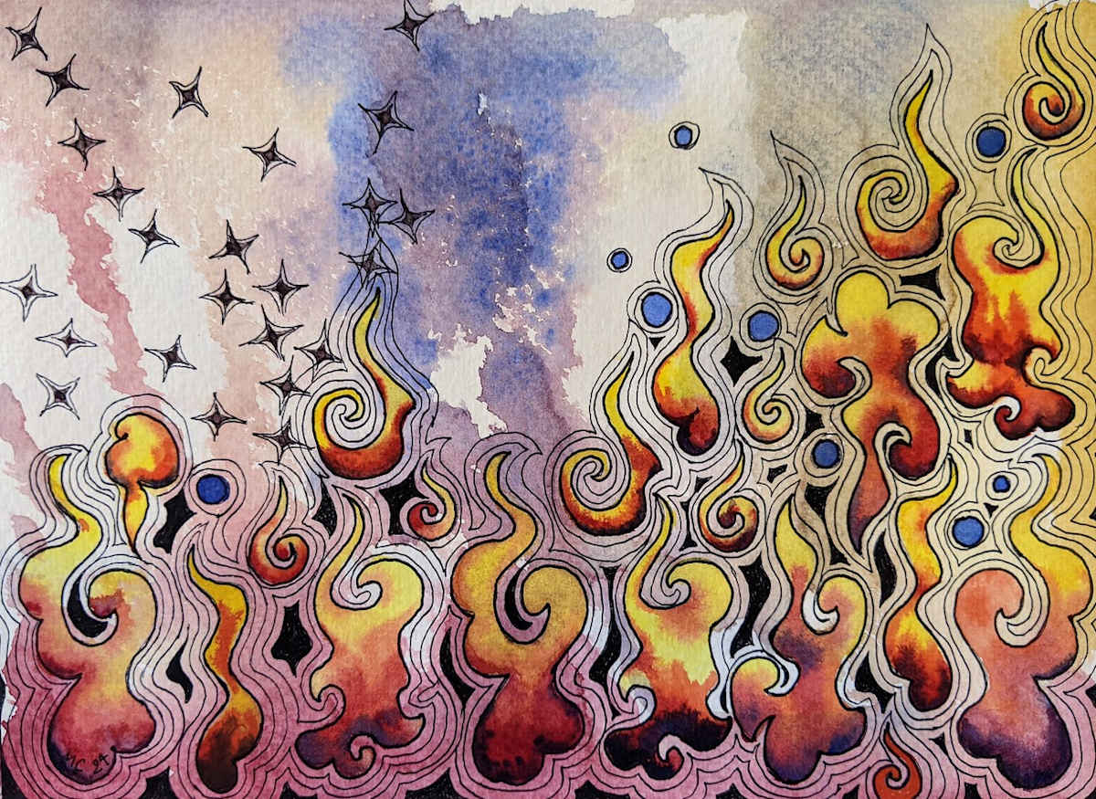 Abounding Fire by Marjorie  Cutting 