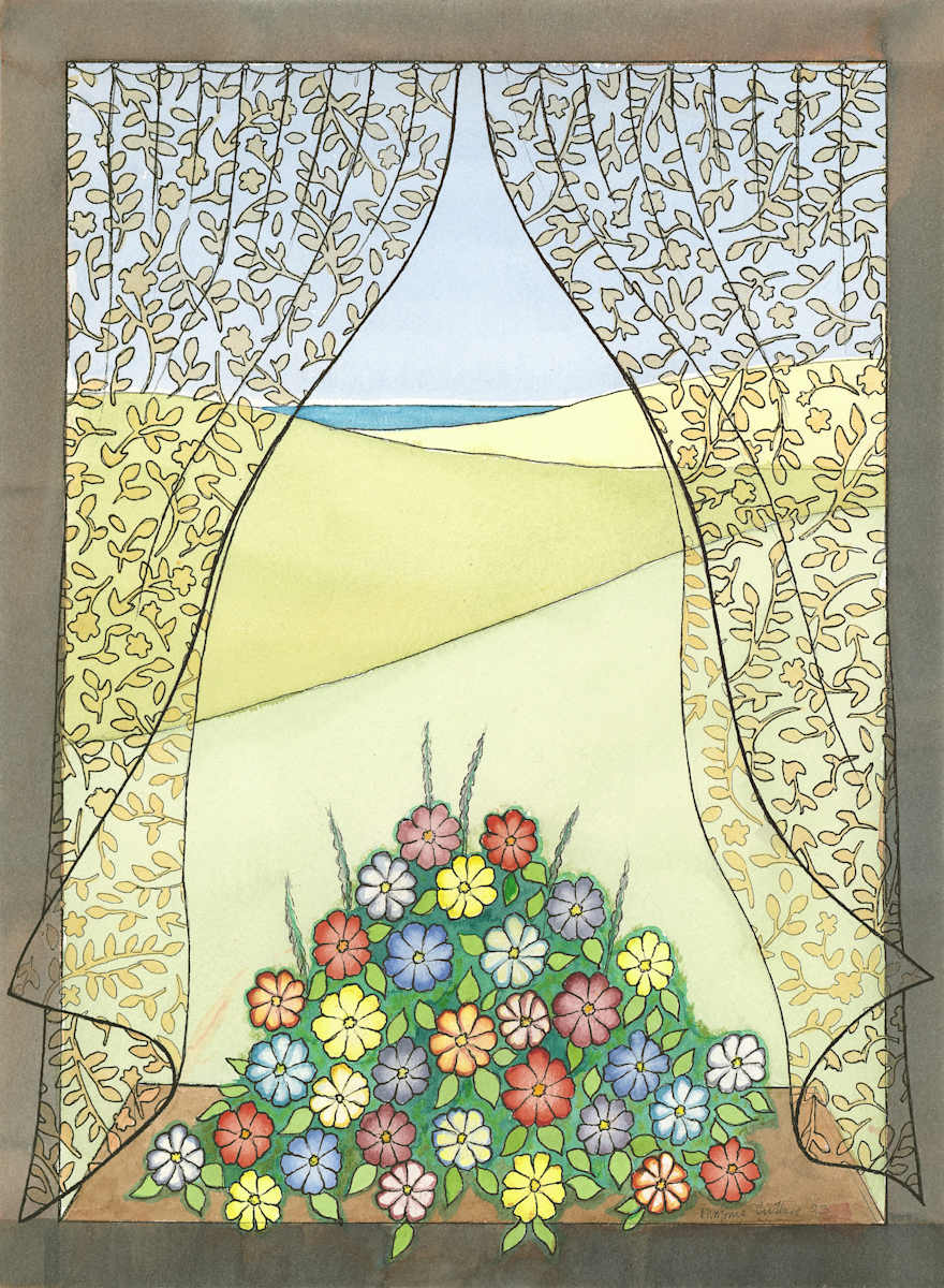 Four Windows: Spring Fragrance by Marjorie  Cutting, Image 1.