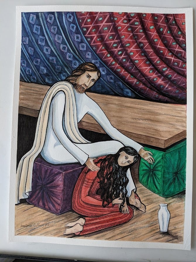 The Anointing by Marjorie  Cutting 