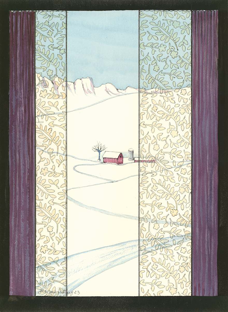 Four Windows: Winter Cool by Marjorie  Cutting, Image 1.
