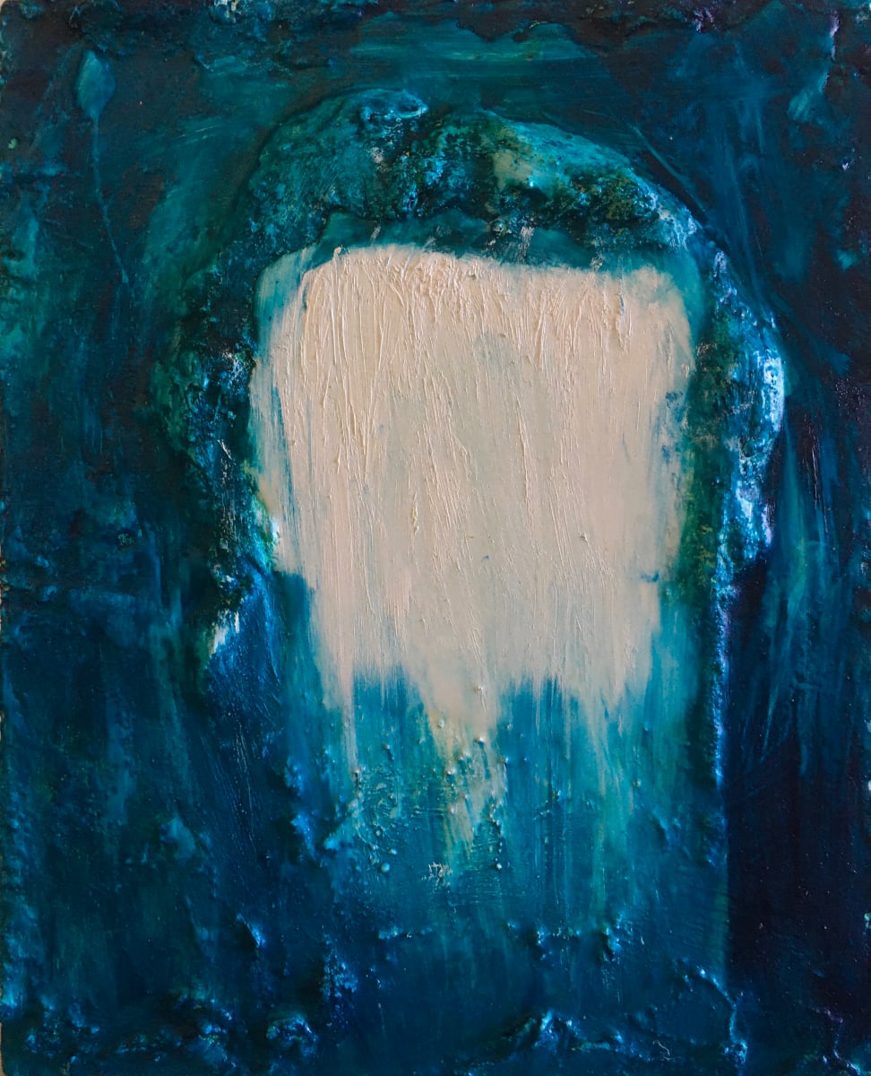 Transfiguration White on Turquoise by Stephen Bishop 