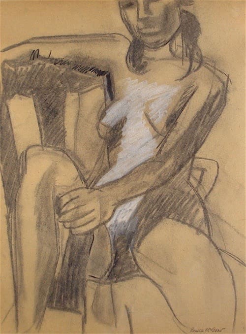 Woman on Chair Nude by Bruce McGaw 