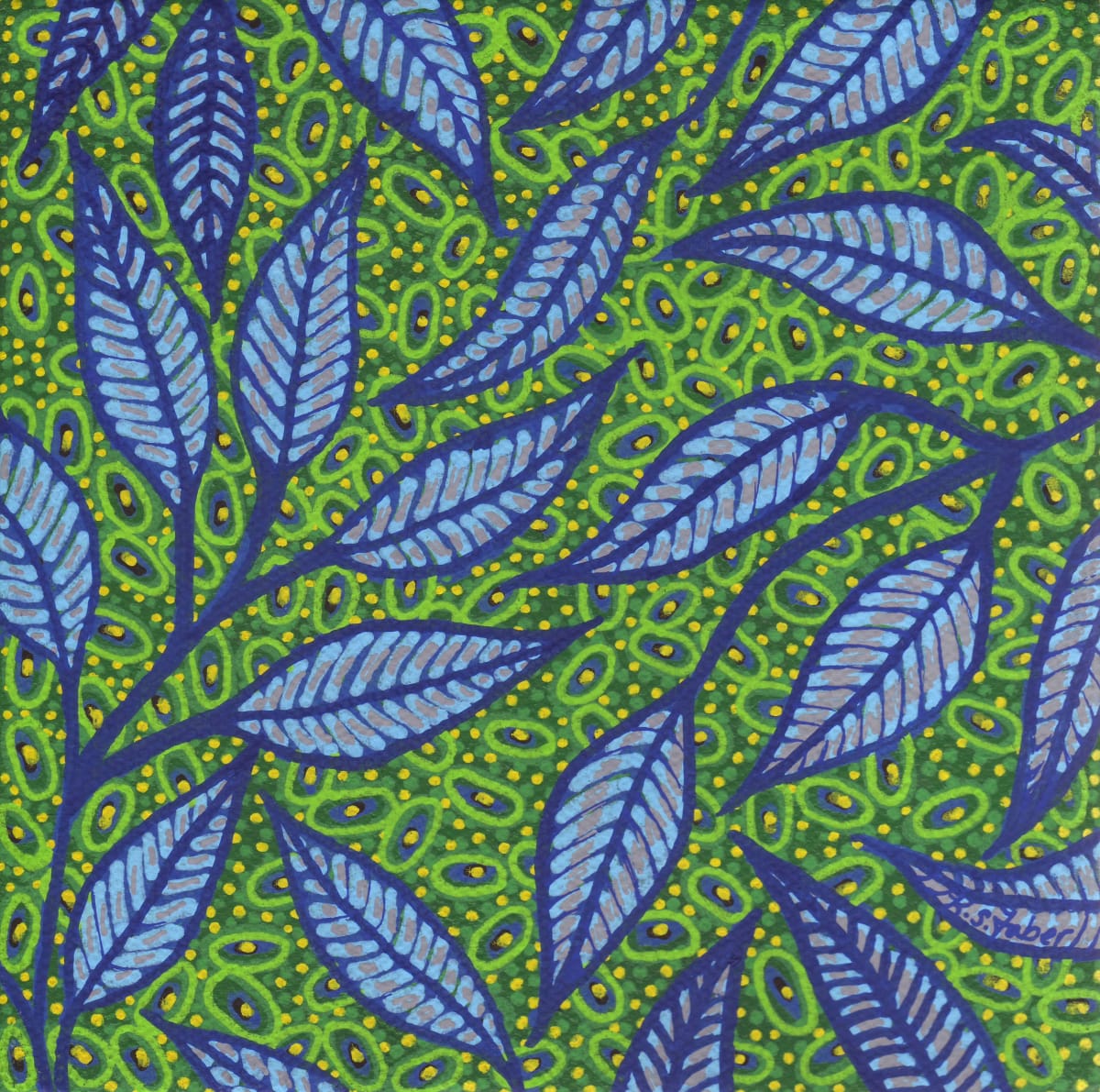 Blue Leaves by Katherine S. Faber 
